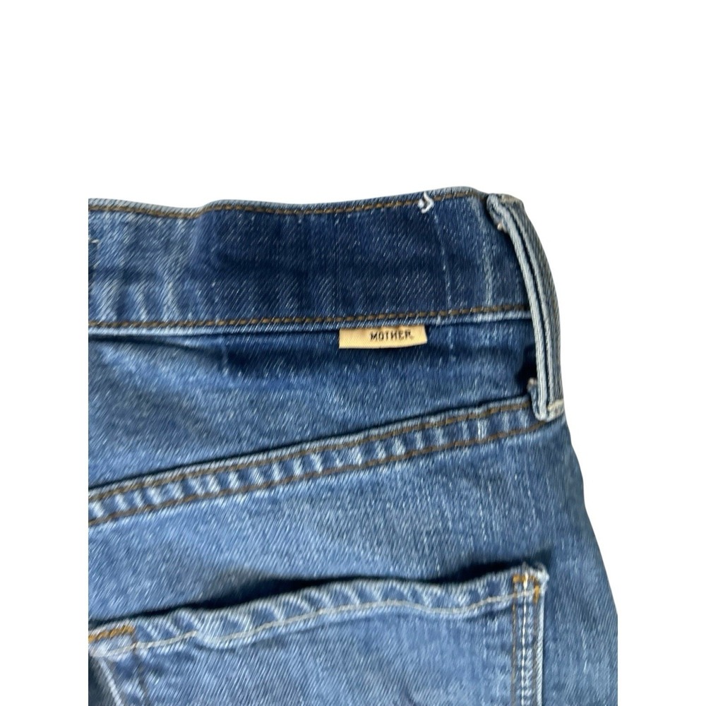 MOTHER Superior Jeans High Waisted Raw Fray Hem Study Hover 25 X 27 - Picture 9 of 15